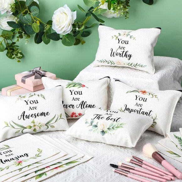 16 Pcs Christian Cosmetic Bags Bulk Christian Inspirational Gift for Women Relig - Picture 2 of 7